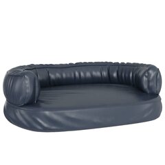ergonomiska suņu gulta, tumši zila, 75x53 cm, mākslīgā āda cena un informācija | Suņu gultas, spilveni, būdas | 220.lv