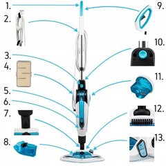 Tvaika slota 2100 W / 400 ml, Yoer цена и информация | Пароочистители, оборудование для мытья полов | 220.lv