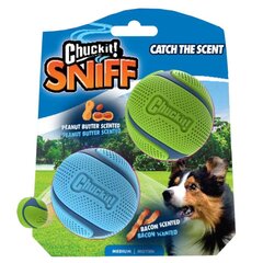 Chuckit! SNIFF BALL komplekts ar 2 smaržām BEKON un NUT BUTTER M cena un informācija | Suņu rotaļlietas | 220.lv