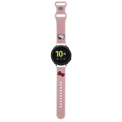 Hello Kitty Pasek Uniwersalny HKUWMSCHBLP Silicone Kitty Head różowy|pink strap 20mm цена и информация | Аксессуары для смарт-часов и браслетов | 220.lv