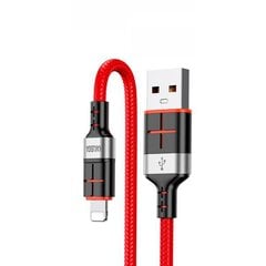 KAKUSIGA KSC-696 USB-A -> Lightning кабель для зарядки 15 Вт | 120 см красный цена и информация | Кабели для телефонов | 220.lv