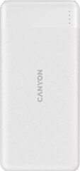 Canyon Powerbank PB-109   10000 mAh  PD|QC|Lightning   white retail цена и информация | Зарядные устройства Power bank | 220.lv