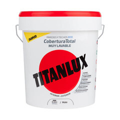 Plastic paint Titan 06t100005 потолок Стена Моющийся Белый матовый 4 L цена и информация | Краска | 220.lv