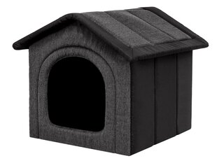 Лежак-конура Hobbydog Inari Grey Black, 44x38 см цена и информация | Лежаки, домики | 220.lv