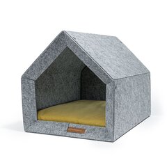 Rexproduct лежак-будка Kennel, M, серый/желтый цена и информация | Лежаки, домики | 220.lv