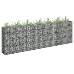 gabions, augstā puķu kaste, cinkots tērauds, 270x30x90 cm cena un informācija | Podi stādiem un pārstādīšanai | 220.lv