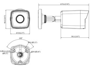 IP KAMERA DS-2CD1053G0-I(2.8MM)(C) - 5 Mpx Hikvision cena un informācija | Novērošanas kameras | 220.lv