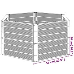 Dārza puķu kaste , 53x26x3,5 cm, pelēks cena un informācija | Balkona kastes | 220.lv