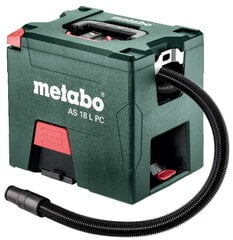 Metabo AS 18 L PC akumulatora putekļu sūcējs, 18V, bez akum. un lādētāja cena un informācija | Putekļu sūcēji | 220.lv