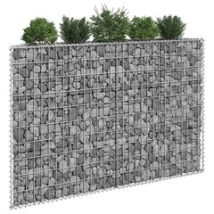 gabions, augstā puķu kaste, cinkots tērauds, 150x20x100 cm цена и информация | Вазоны для рассады и пересадки | 220.lv