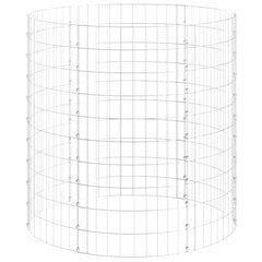 Gabionu grozs, 100x100cm, cinkota tērauda, ​​apaļa cena un informācija | Balkona kastes | 220.lv