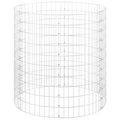 Gabionu grozs, 100x100cm, cinkota tērauda, ​​apaļa cena un informācija | Balkona kastes | 220.lv