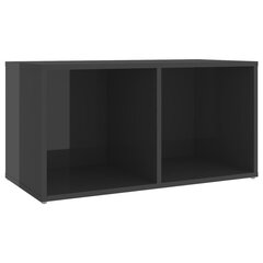 TV plaukts, 72x35x36,5 cm, spīdīgi pelēks, skaidu plāksne cena un informācija | TV galdiņi | 220.lv