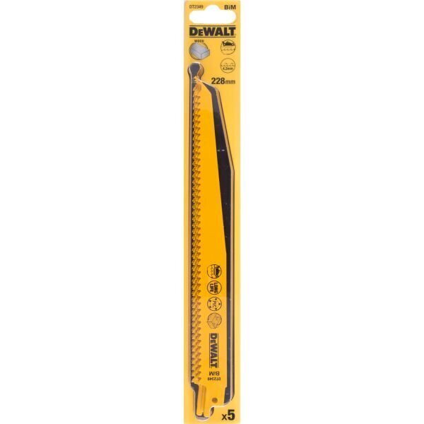 Zāģis metālam Dewalt BIM 228mm DT2349, 5 gab. цена и информация | Dārza tehnikas rezerves daļas | 220.lv