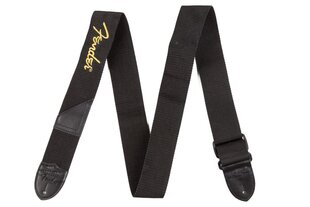 Ģitāras siksna Fender yellow logo poly strap, melna cena un informācija | Mūzikas instrumentu piederumi | 220.lv