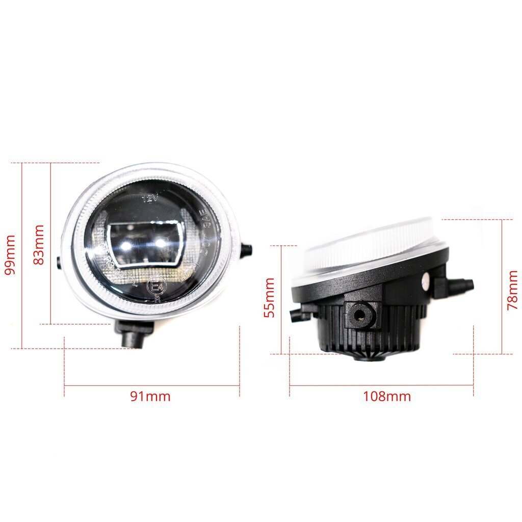 EinParts DL36 Dienas gaitas gaismas LED DRL miglas lukturi 6000K 12/24V priekš Mazda 2/3/5/6, CX-5/7/9 цена и информация | Automašīnu spoguļi, restes, lukturi | 220.lv