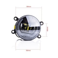 EinParts DL06 Dienas gaitas gaismas LED DRL miglas lukturi 6000K 12/24V priekš Citroen, Mercedes, Mitsubishi, Nissan, Renault, Subaru cena un informācija | Automašīnu spoguļi, restes, lukturi | 220.lv