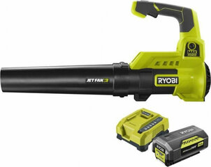 Аккумуляторная воздуходувка Ryobi RY36BLA-140, с аккумулятором цена и информация | Пылесосы для сбора листьев, измельчители веток, очистители тротуарной плитки | 220.lv