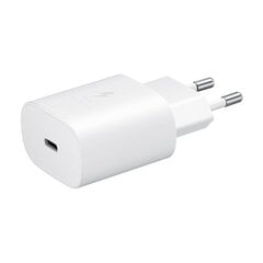 Быстрое зарядное устройство, Samsung EP-TA800NWEGEU1, SFC 3.0, 2 5 Вт., 3A, USB-C, белый цена и информация | Зарядные устройства для телефонов | 220.lv