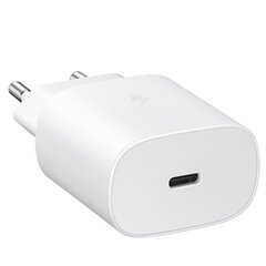 Быстрое зарядное устройство, Samsung EP-TA800NWEGEU1, SFC 3.0, 2 5 Вт., 3A, USB-C, белый цена и информация | Зарядные устройства для телефонов | 220.lv