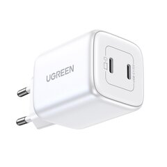 Быстрое зарядное устройство, Ugreen CD2941, GaN 2x USB-C, 45 Вт, QC PD, белый цена и информация | Зарядные устройства для телефонов | 220.lv