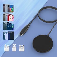 Магнитно-индукционное зарядное устройство, Choetech, для iPhone, 15 Вт, черный цена и информация | Зарядные устройства для телефонов | 220.lv