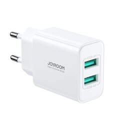 Зарядное устройство, Joyroom JR-TCN041, 2x USB-A, 10,5 Вт, 2,1A., белый цена и информация | Зарядные устройства для телефонов | 220.lv