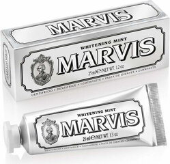 MARVIS Whitening Mint balinošā zobu pasta ar piparmētras garšu 25ml cena un informācija | Zobu pastas, birstes | 220.lv