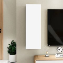 - TV skapis, balts un ozols, 30,5x30x90cm, MDP цена и информация | Тумбы под телевизор | 220.lv