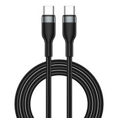 WIWU cable Wi-C017 USB-C - USB-C 100W black цена и информация | Кабели для телефонов | 220.lv