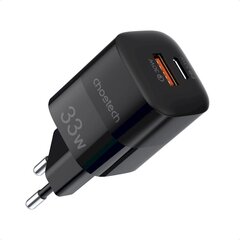 Быстрое зарядное устройство, Choetech PD50061, GaN USB Type-C, PD Q, 33 Вт, черный цена и информация | Зарядные устройства для телефонов | 220.lv