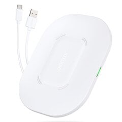 Belaidis įkroviklis Qi, Choetech T550-F-V21, 15 W., kabelis USB - C tipo, USB 1 m., baltas цена и информация | Зарядные устройства для телефонов | 220.lv