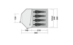 Палатка Easy Camp Blazar 400, зеленая цена и информация | Палатки | 220.lv