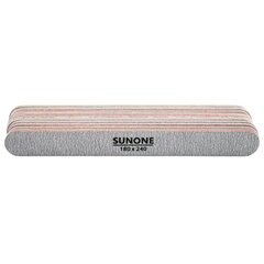 SUNONE Пилочка для ногтей прямая 180/240 ZEBRA GREY - 10 штук - 1 УПАКОВКА цена и информация | Средства для маникюра и педикюра | 220.lv