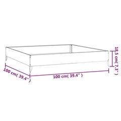 Augstā dārza puķu kaste , 100x100x18,5 cm cena un informācija | Balkona kastes | 220.lv