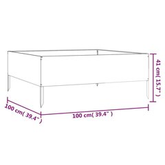 Augstā dārza puķu kaste , 100x100x41 cm cena un informācija | Balkona kastes | 220.lv