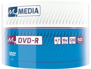 My Media DVD-R Matt Silver 50 Pack Wrap Spindle cena un informācija | Portatīvo datoru dzesēšanas paliktņi un citi piederumi | 220.lv