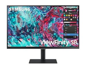 Samsung Monitors 27 collas LS27B800TGUXEN IPS 3840x2160 UHD 16:9 1xHDMI 2xTB 4.0 (90W/15W) 3xUSB 3.0 LAN (RJ45) 5ms HAS+PIVOT plakanie skaļruņi 3 gadi uz vietas cena un informācija | Monitori | 220.lv