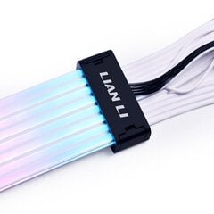 Pagarinātāja kabelis Lian Li Strimer Plus V2 16-Pin 12VHPWR līdz 3x8-Pin RTX 40-Series, 108 LED cena un informācija | Portatīvo datoru dzesēšanas paliktņi un citi piederumi | 220.lv