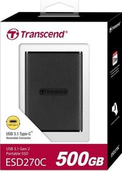 Transcend TS500GESD270C цена и информация | Жёсткие диски | 220.lv