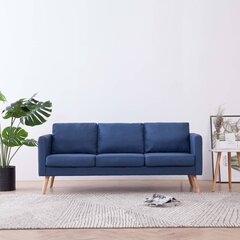 trīsvietīgs dīvāns, zils audums cena un informācija | Dīvāni | 220.lv