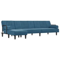 Dīvāns-gulta, zils cena un informācija | Dīvāni | 220.lv