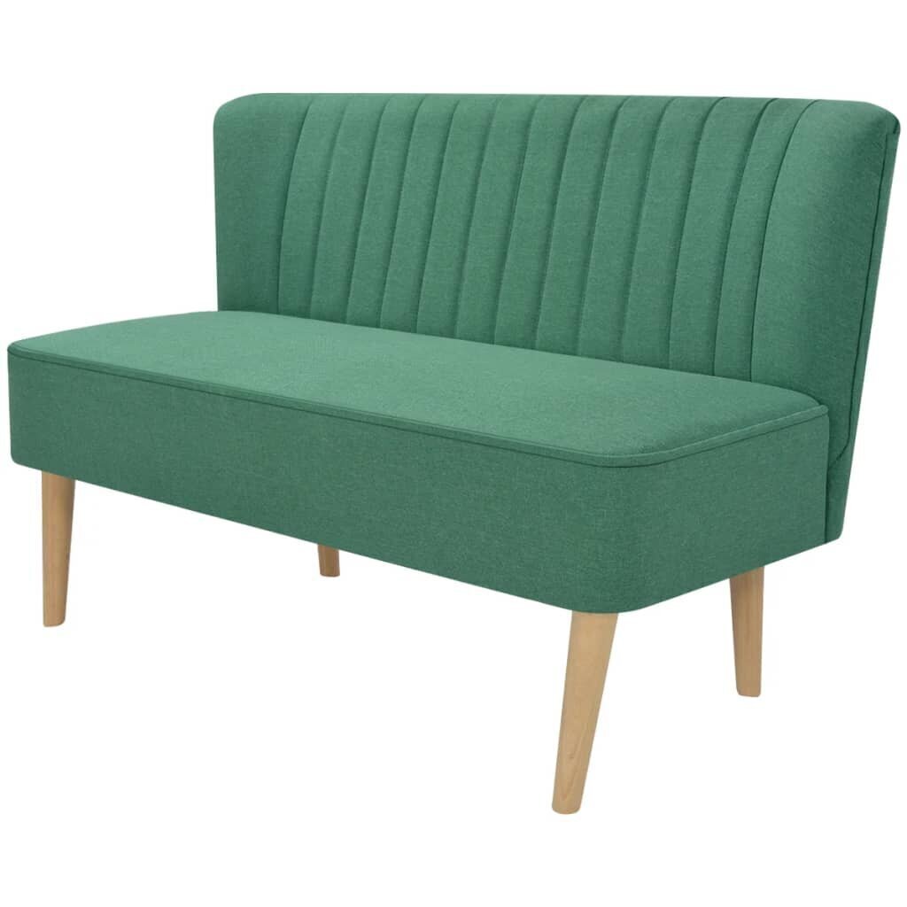 dīvāns, 117x55,5x77 cm, zaļš audums cena un informācija | Dīvāni | 220.lv