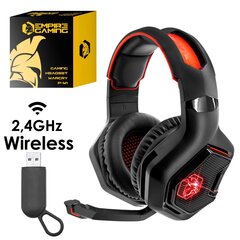 Empire Gaming - Warcry P -W1 spēļu austiņas MIT MIKRO - PC/PS4/PS5/Xbox/Nintendo Switch/Mac -2.4 GHz bezvadu - Surround Sound Stereo - LED puves cena un informācija | Austiņas | 220.lv