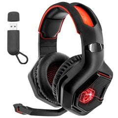 Empire Gaming - Warcry P -W1 spēļu austiņas MIT MIKRO - PC/PS4/PS5/Xbox/Nintendo Switch/Mac -2.4 GHz bezvadu - Surround Sound Stereo - LED puves cena un informācija | Austiņas | 220.lv