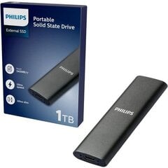 Philips External SSD 1TB Ultra speed Space grey cena un informācija | Iekšējie cietie diski (HDD, SSD, Hybrid) | 220.lv