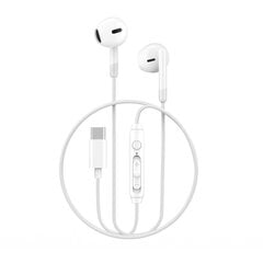 WIWU wired earphones EB314 USB-C white цена и информация | Наушники | 220.lv