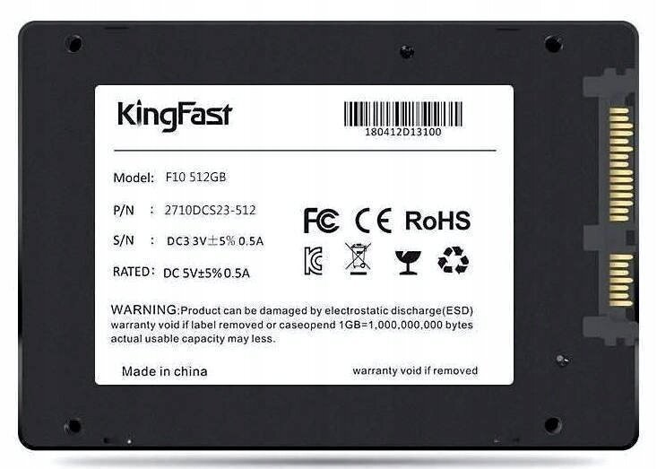 KingFast F10 512GB SATA3 2,5" SSD disks цена и информация | Iekšējie cietie diski (HDD, SSD, Hybrid) | 220.lv