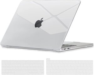 Элегантный защитный чехол BlueSwan для клавиатуры MacBook Pro 13" - прозрачный цена и информация | Рюкзаки, сумки, чехлы для компьютеров | 220.lv