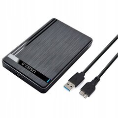 Diska korpuss melns USB 3.2 5GB cena un informācija | Cieto disku somas un apvalki | 220.lv